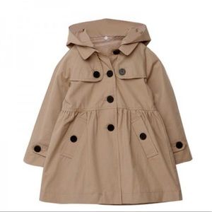 🎀Girls Fashionable Cinched Button Hooded Coat🎀